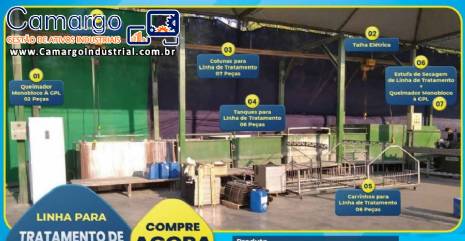 Linha de tratamento de superf�cie pintura eletrost�tica