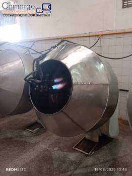 Drageadeira em inox 100 litros com queimadores