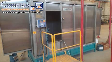Cabine de pintura pó branco com ciclone Deltec