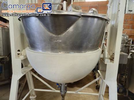 Tacho encamisado em ao inox com sistema de vapor interno