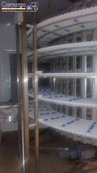 T�nel de congelamento helicoidal girofreezer ultracongelador ATS Brasil