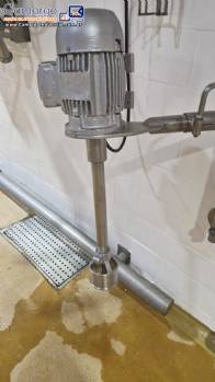 Agitador dispersor misturador homogeneizador em aço inox Artinox para líquidos 0,75 CV