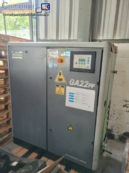 Compressor de ar parafuso com secador de ar integrado Atlas Copco 30 cv GA 22 FF Compressor de ar parafuso com secador de ar integrado Atlas Copco 30 cv GA 22 FF