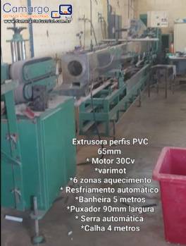 Extrusora para perfil em PVC com rosca de 65 mm Miotto Extrusora para perfil em PVC com rosca de 65 mm Miotto