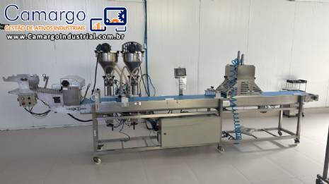 Formadora modeladora recheadora dosadora de esteira para massas laminadas salgados pastéis PANITEC Lynea Formadora modeladora recheadora dosadora de esteira para massas laminadas salgados pastéis PANITEC Lynea
