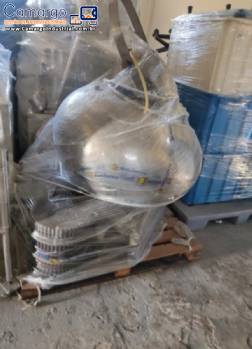 Revestidora drageadeira bom bojo em inox desmontada Revestidora drageadeira bom bojo em inox desmontada