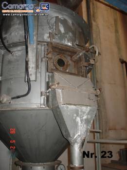 Secador de leito fluidizado para sólidos, pós ou granulados Secador de leito fluidizado para sólidos, pós ou granulados