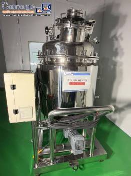 Tanque para formulação de medicamentos aço inox 316 L 200 L para aquecimento á vapor Tanque para formulação de medicamentos aço inox 316 L 200 L para aquecimento á vapor